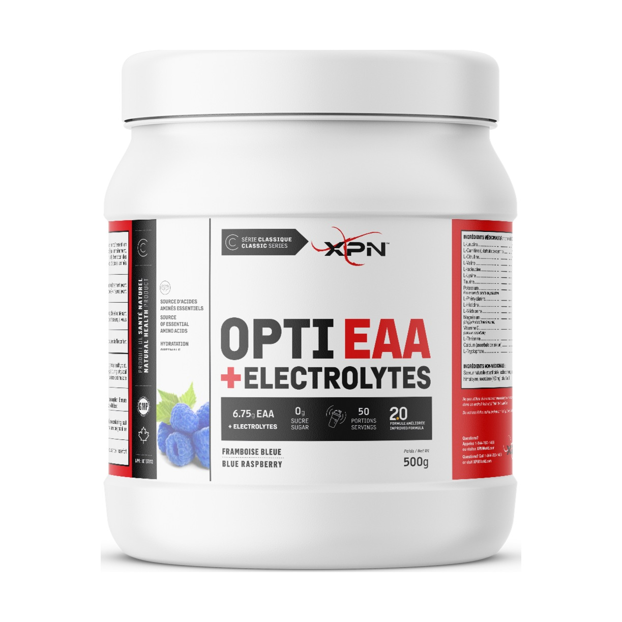 XPN Opti EAA + Électrolytes 450 g – Framboise bleue