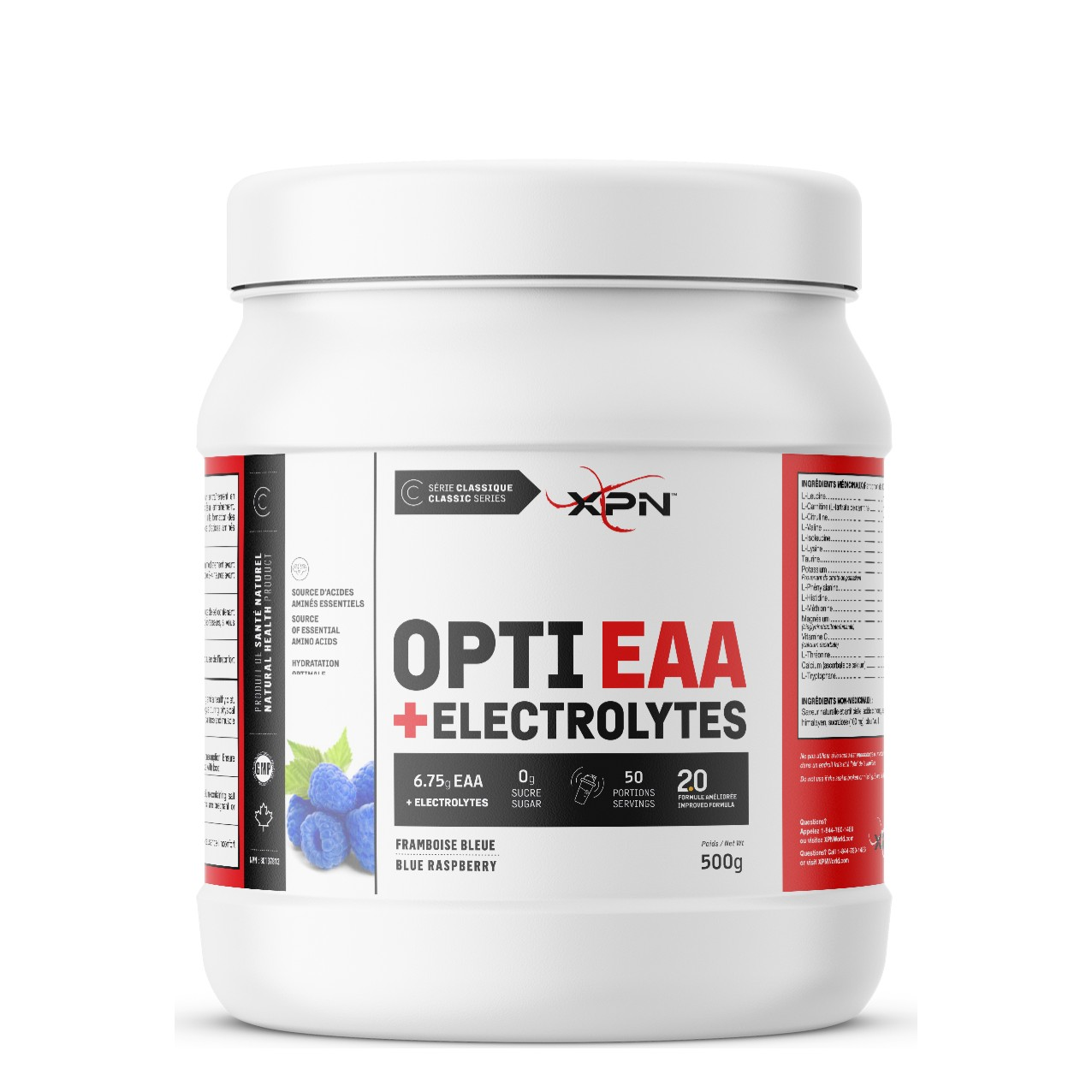 XPN Opti EAA + Électrolytes 450 g – Framboise bleue