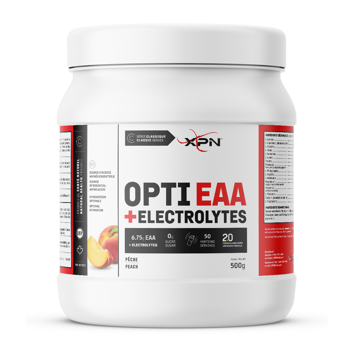 XPN Opti EAA + Électrolytes 450 g – Pêche
