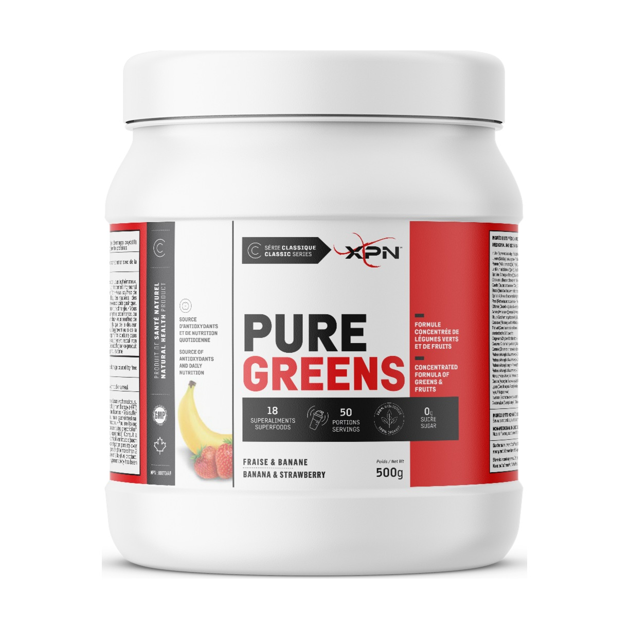 XPN Pure Greens 500 g – Fraise banane