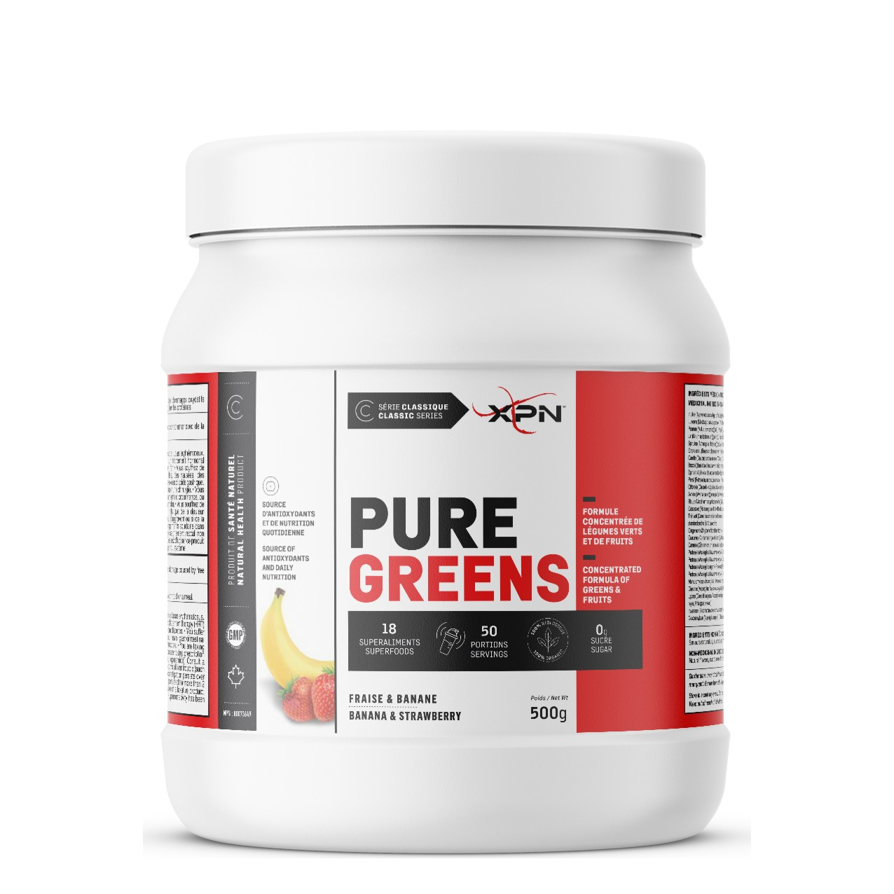 XPN Pure Greens 500 g – Fraise banane