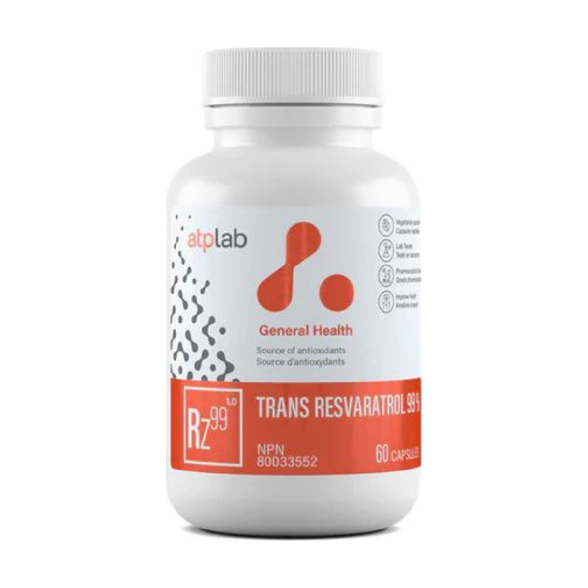 ATP - Trans Resveratrol 99% - 60 Caps