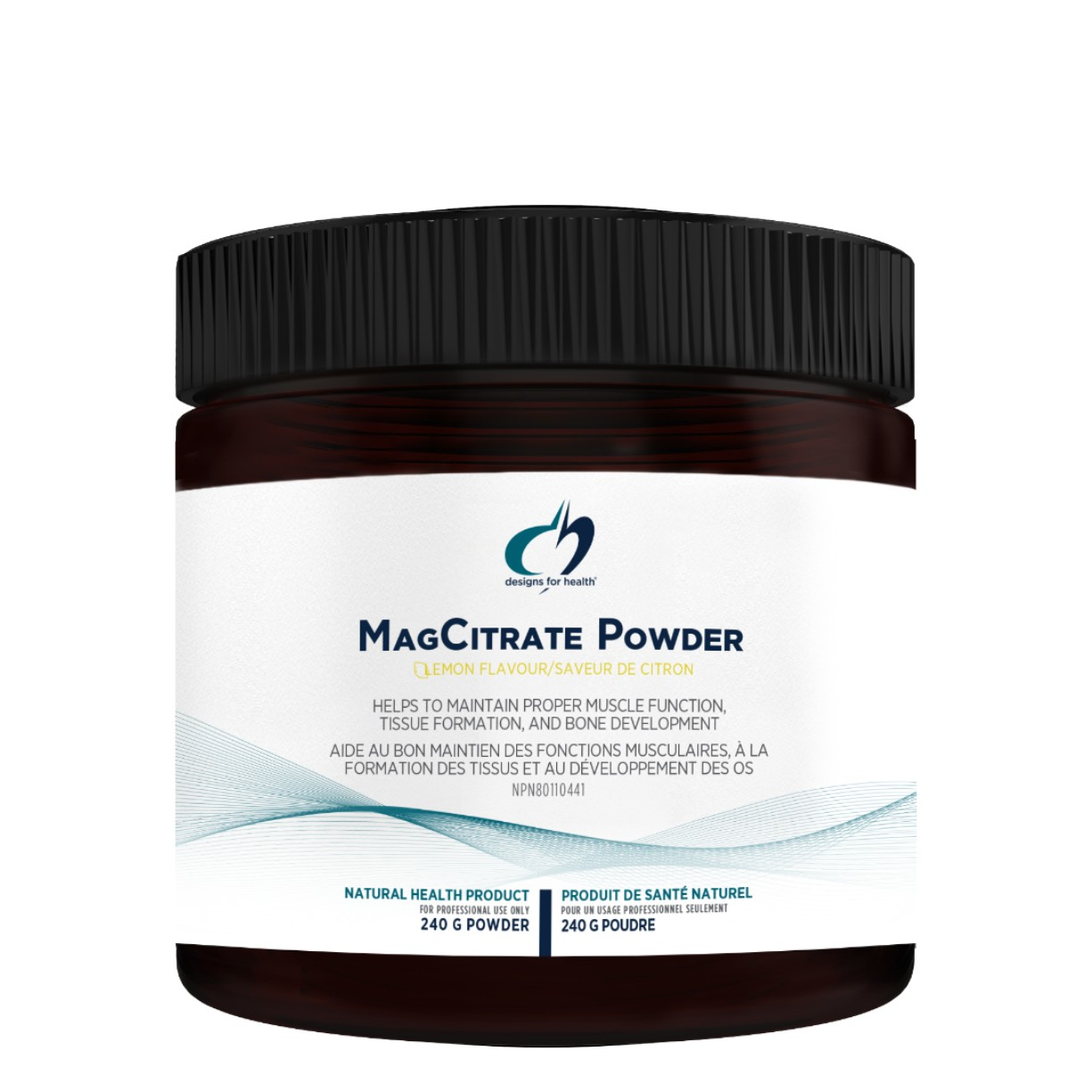 Design for Health - MagCitrate poudre citron - 240g